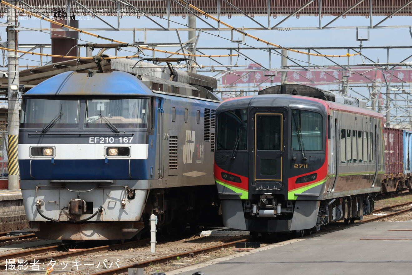 【JR四】2700系気動車2711号車が検査を終えて多度津工場出場の拡大写真