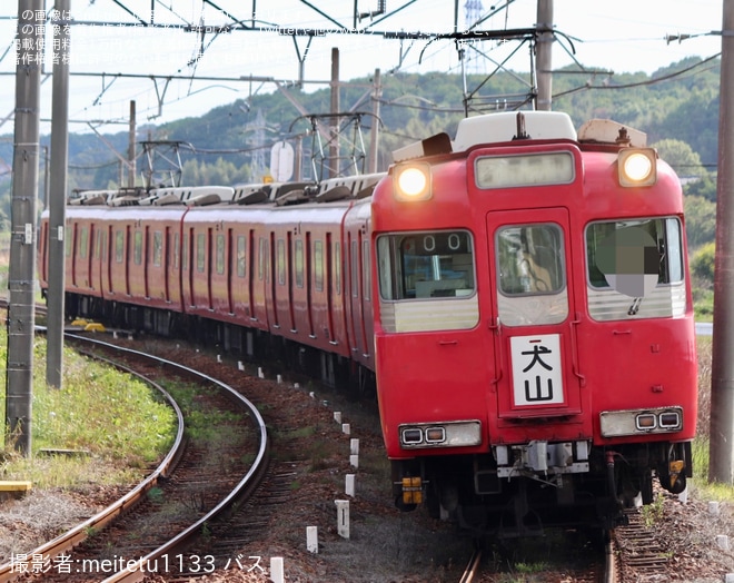 【名鉄】100系214Fが広見線の代走に充当を不明で撮影した写真