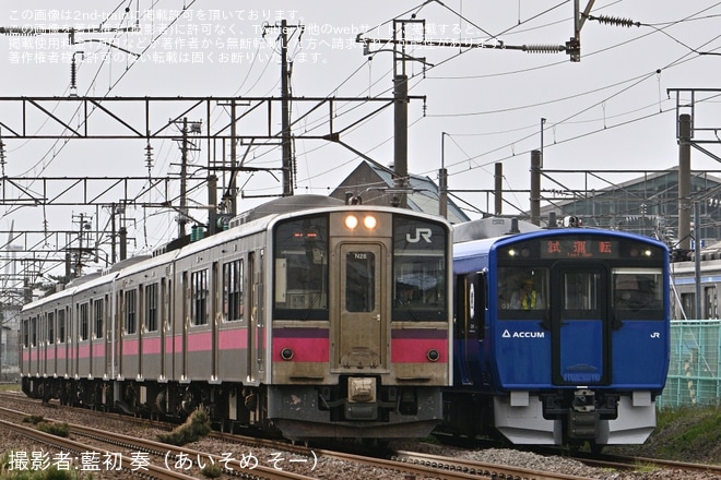 【JR東】EV-E801系G3編成秋田総合車両センター構内試運転（2枚目）