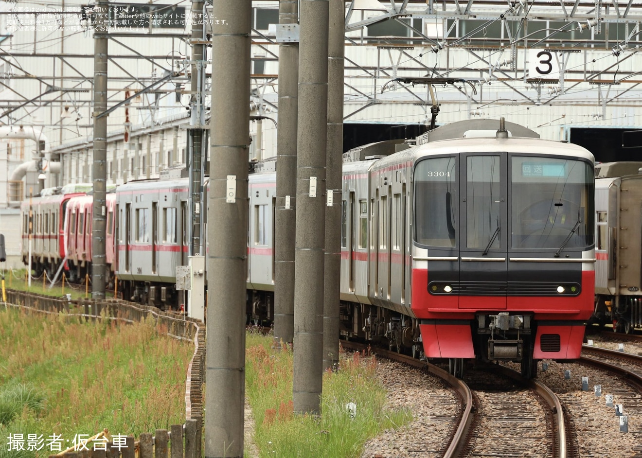 【名鉄】3300系3304F舞木検査場出場試運転 (202604)の拡大写真