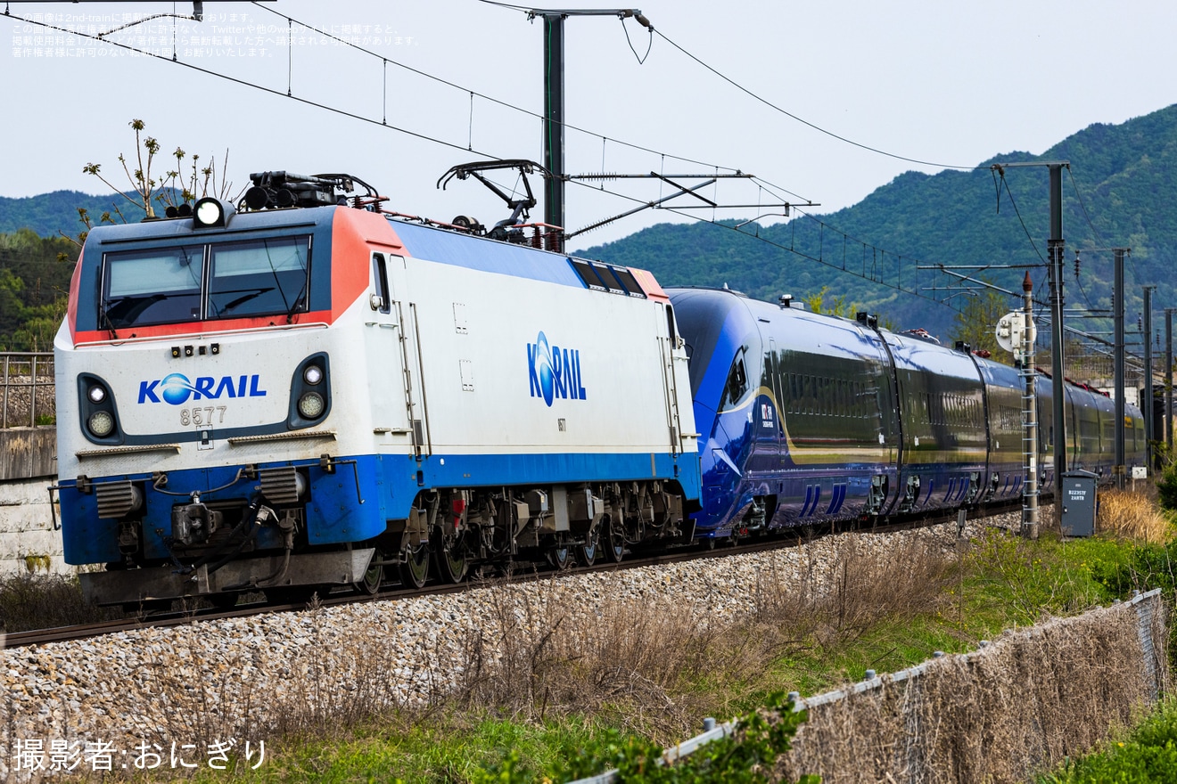 【Korail】KTX청룡(青龍)613号編成が光州基地へ輸送の拡大写真