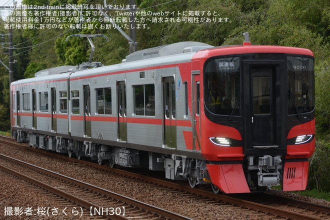 【名鉄】9100系9126F新車性能確認試運転を不明で撮影した写真