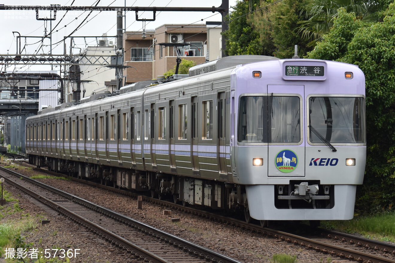【京王】1000系1755Fに「陣馬」ヘッドマーク掲出の拡大写真