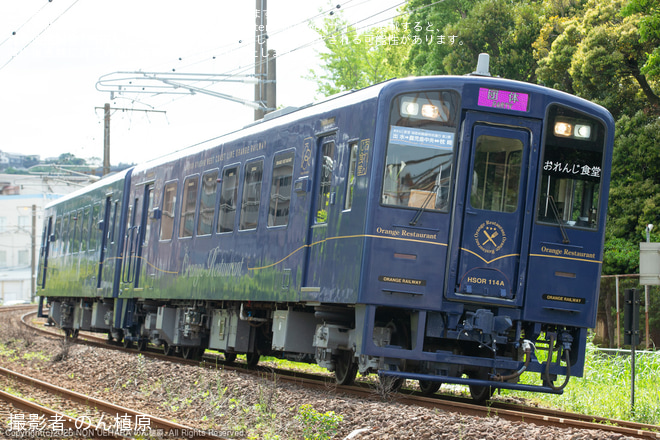 【肥薩】指宿枕崎線乗り入れ「おれんじ食堂特別運転ツアー」が催行を不明で撮影した写真