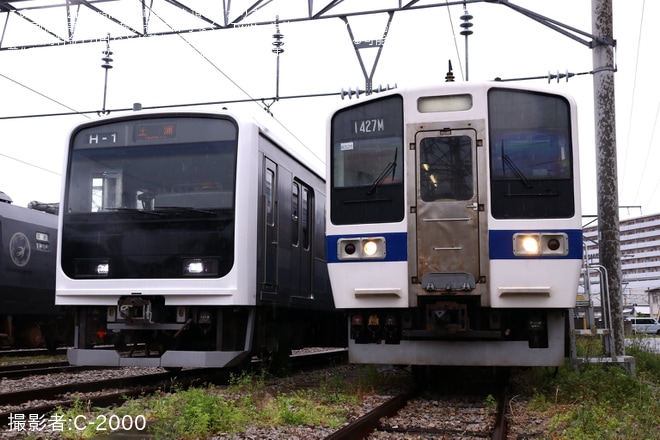 【JR九】「501系・415系の車両見学会」で415系Fo-1501編成が常磐線時代風の姿に - 南福岡車両区にて撮影