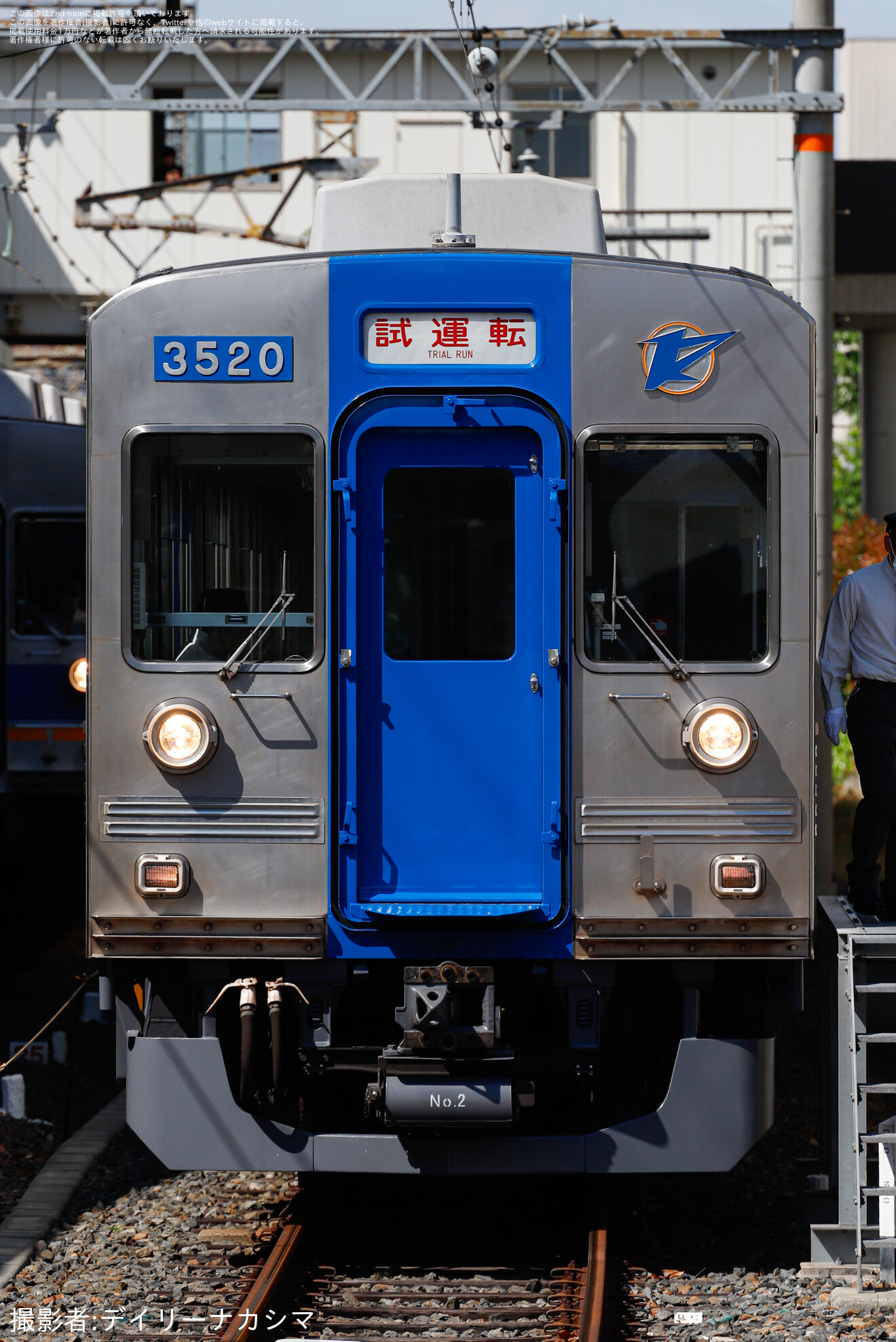 【南海】3000系 3519F (元泉北3000系 ) 泉北カラー及び復刻塗装 千代田工場出場試運転の拡大写真