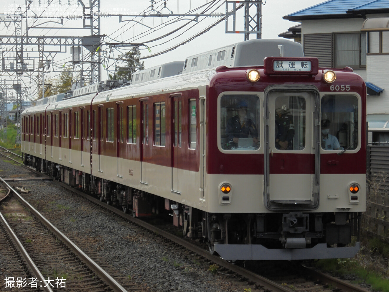 【近鉄】6020系 C55五位堂検修車庫出場試運転の拡大写真