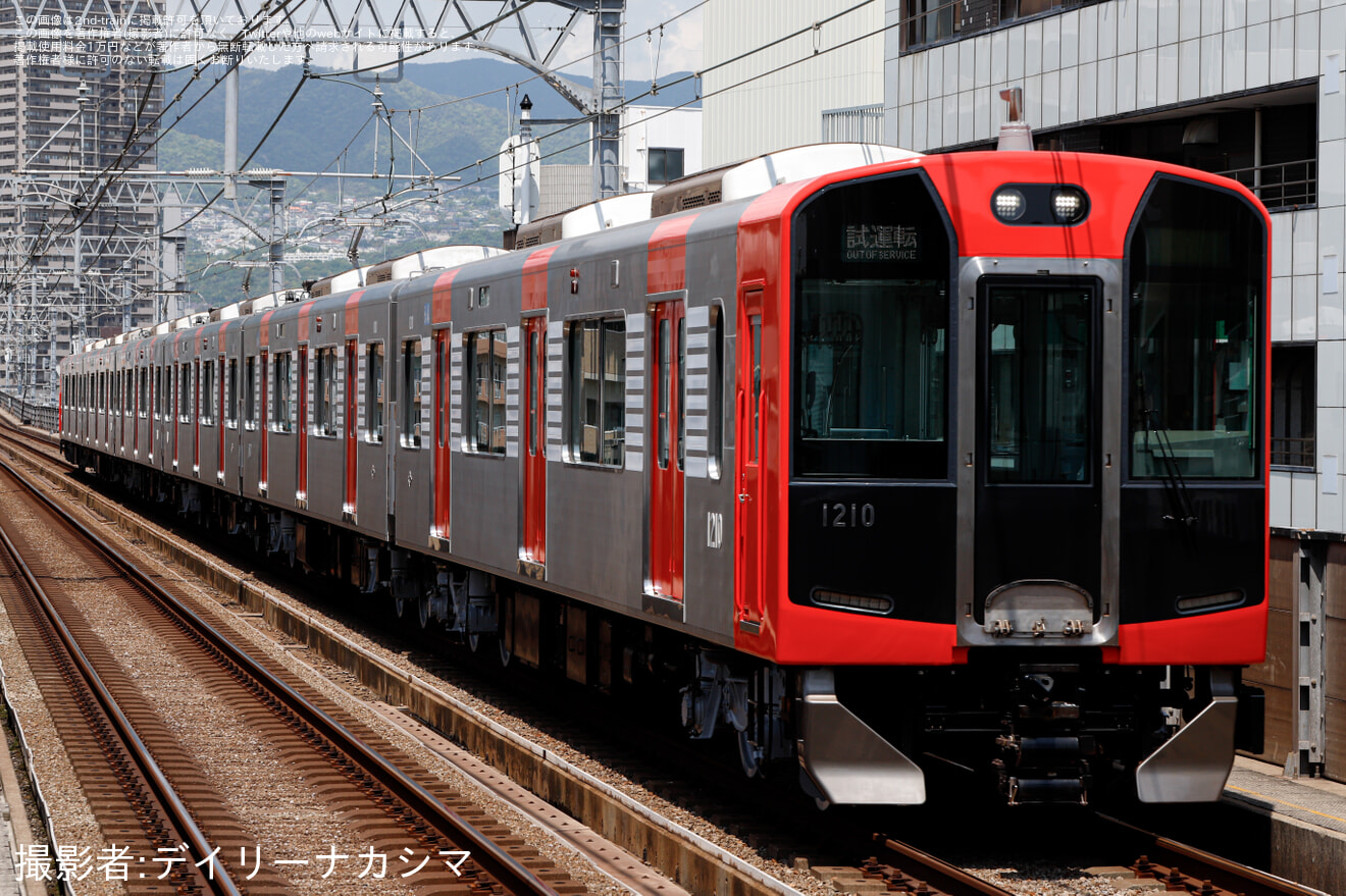 【阪神】1000系1210F(HS60)(「Re Vermilion（リ・バーミリオン）」塗装に変更)尼崎工場出場試運転の拡大写真