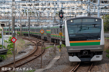 【JR東】神奈川・横浜プレDCだョ全員集合撮影会 展示車両(E233系コツE-12編成)送込み回送