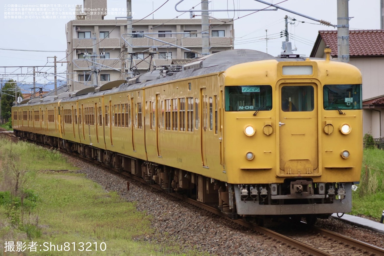 【JR西】115系セキN-06+N-19編成試運転の拡大写真