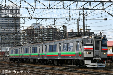 【JR北】731系G-115編成が苗穂工場出場試運転