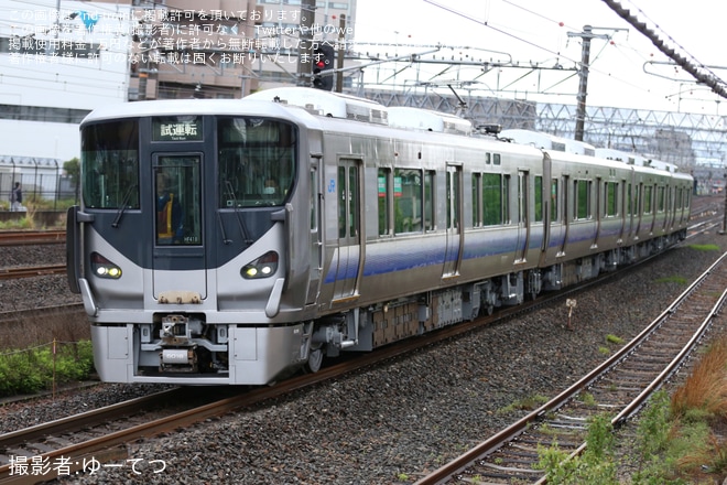 【JR西】225系HF418編成吹田総合車両所本所出場試運転を不明で撮影した写真