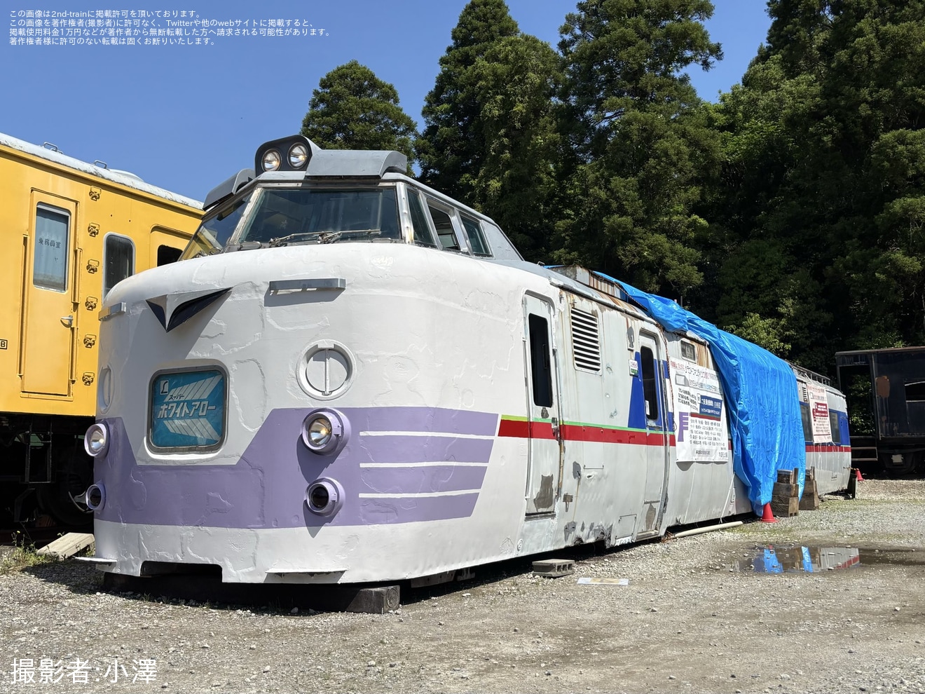 【JR北】ポッポの丘で国鉄781系ライラック号が公開開始の拡大写真