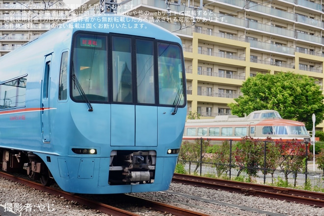 【小田急】MSE4両編成に乗車「貸切乗車・開成車庫撮影会ツアー」が催行を不明で撮影した写真