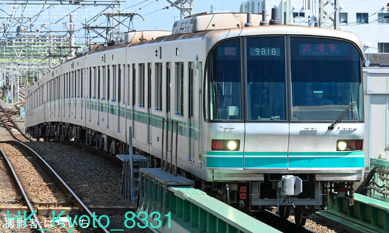 【メトロ】9000系9118F 綾瀬工場出場試運転の拡大写真