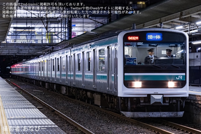 【JR東】「夜行E501系 上野凱旋運行」乗車ツアーが催行を不明で撮影した写真