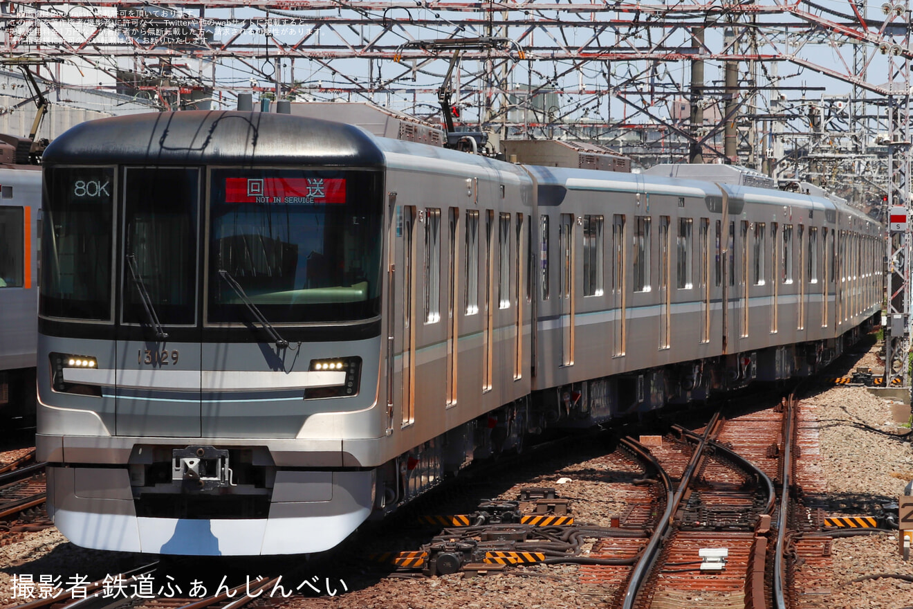 【メトロ】13000系13129FがATO関連試運転の拡大写真