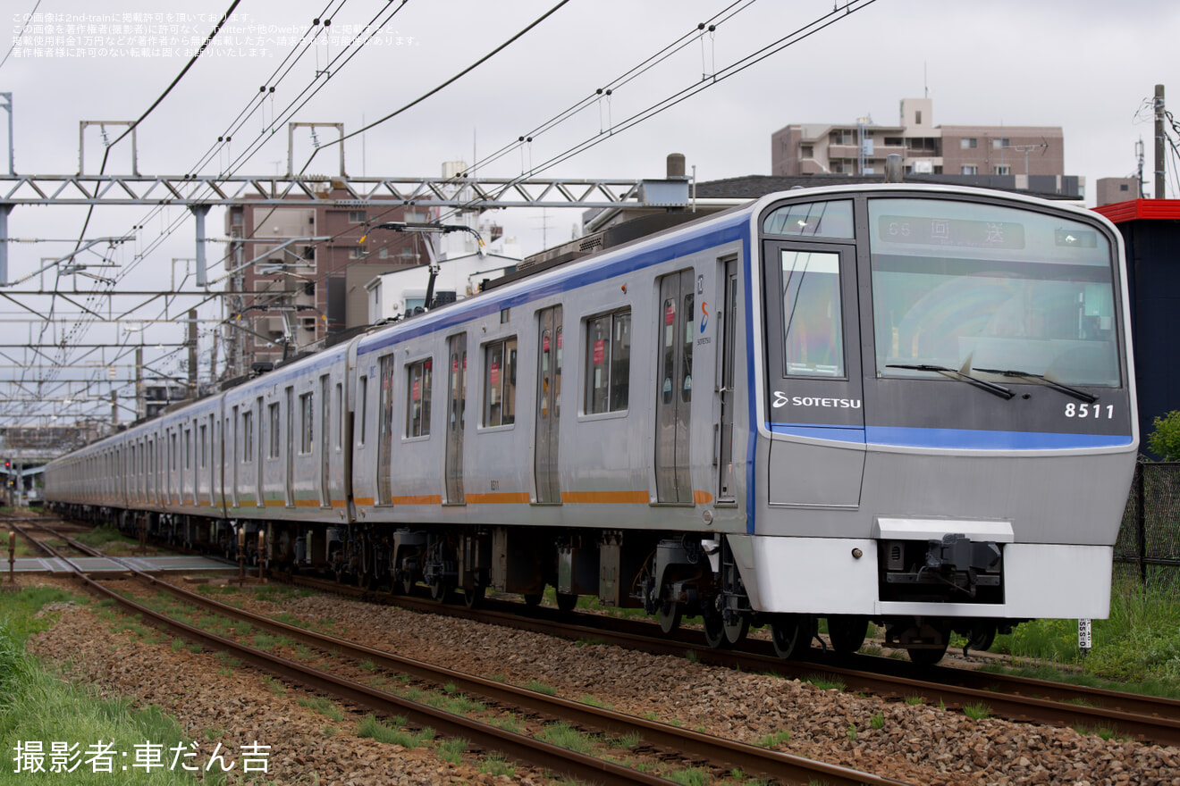 【相鉄】8000系8711編成かしわ台出場試運転の拡大写真