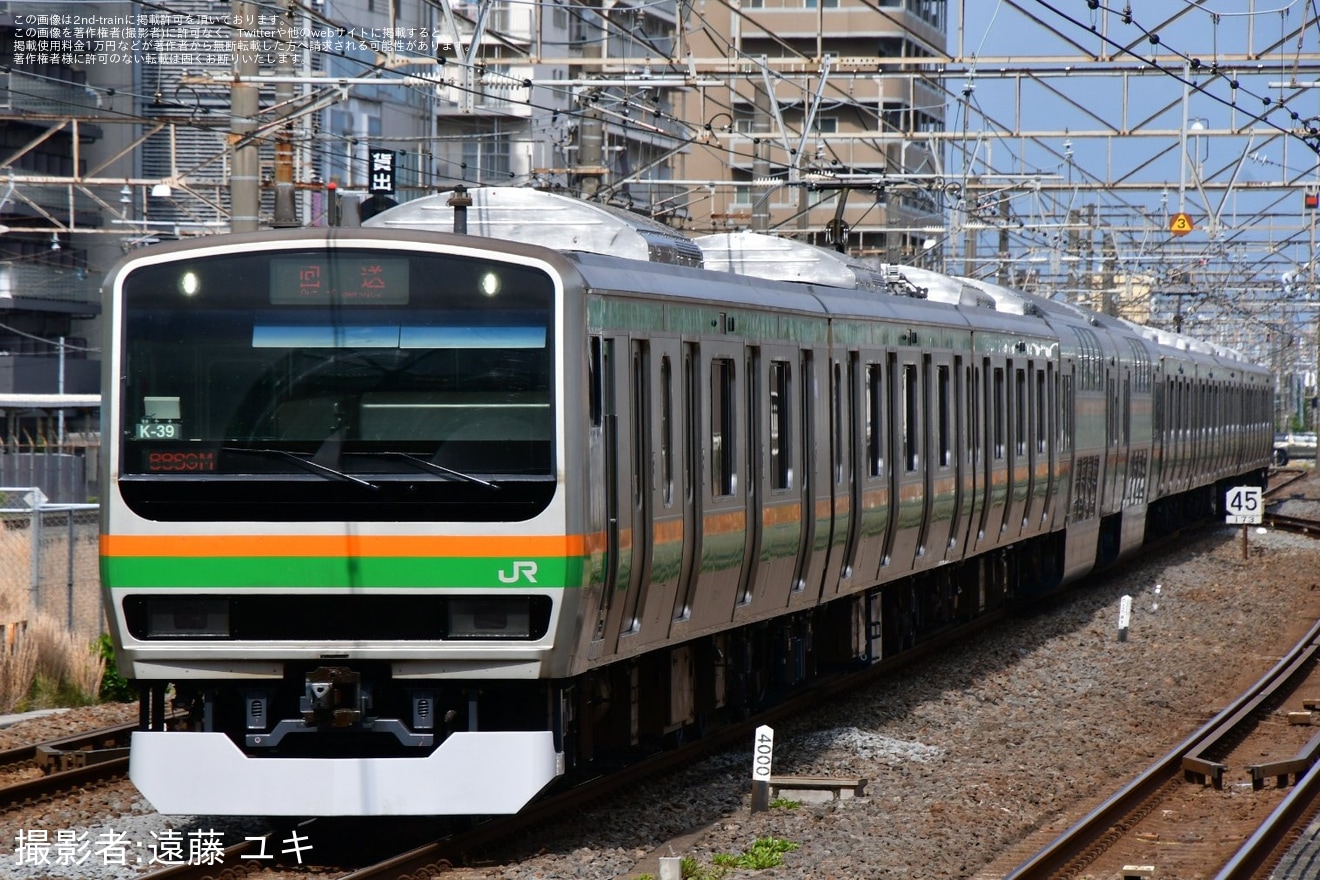 【JR東】E231系K-39編成東京総合車両センター出場回送の拡大写真