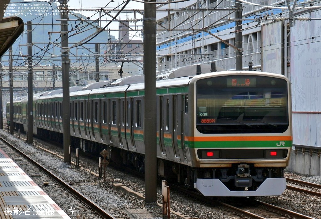 【JR東】E231系K-39編成東京総合車両センター出場回送の拡大写真