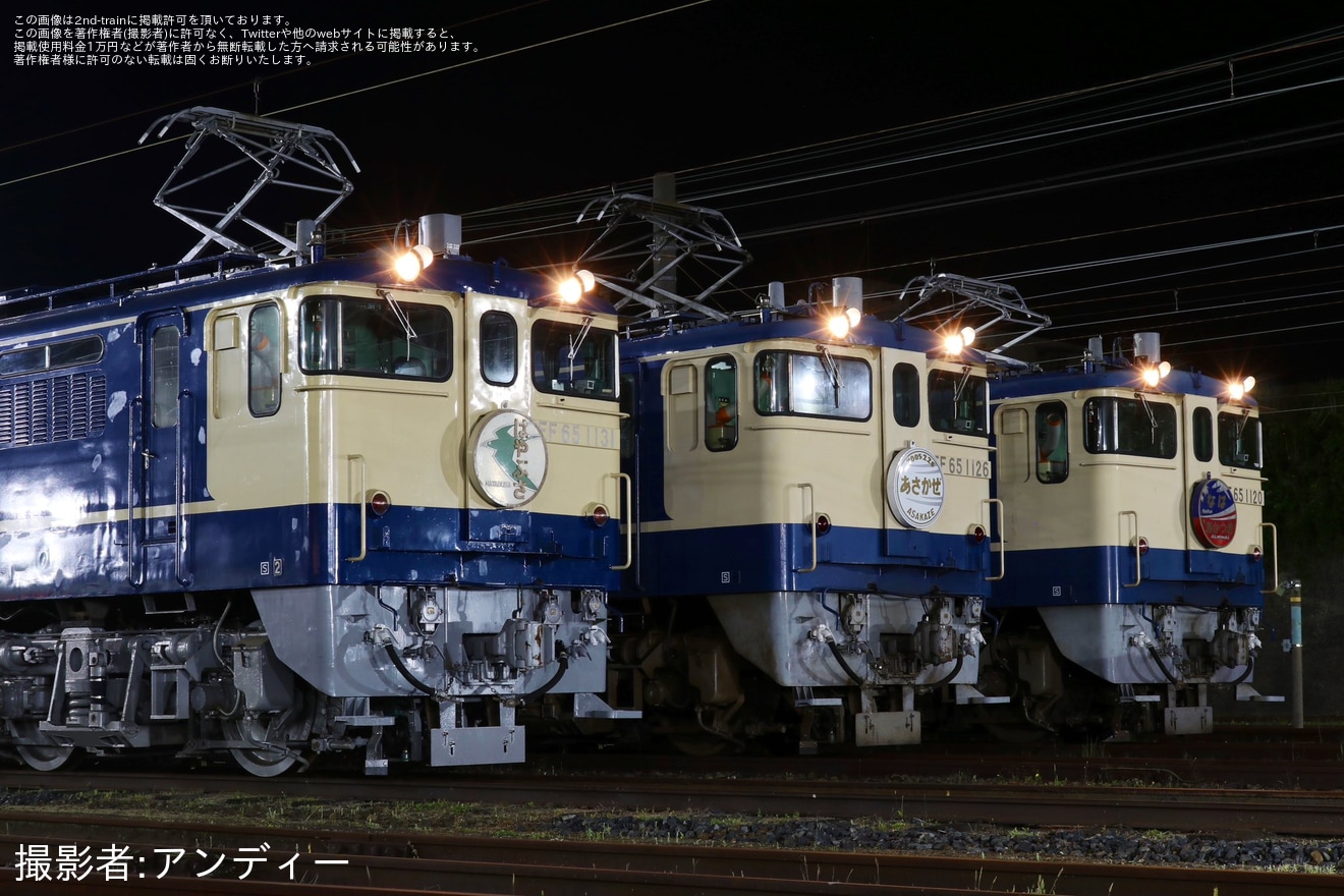 【JR西】「国鉄型機関車 EF65 夜間撮影会 in 下関 vol.2」開催の拡大写真