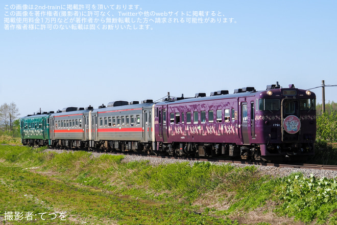 【JR北】花たびそうや号運転(2026年)を剣淵～和寒間で撮影した写真