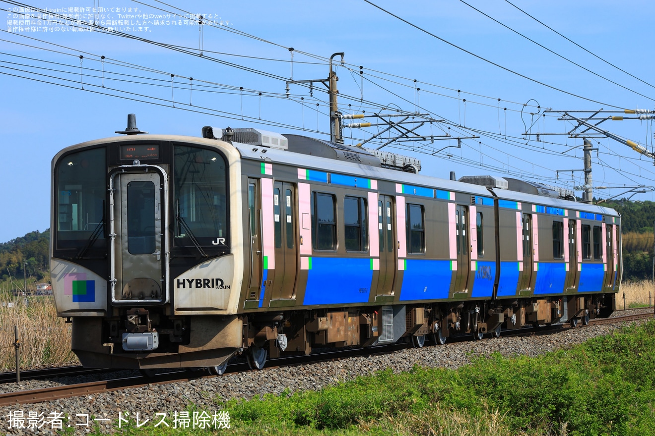 【JR東】HB-E210系C-5編成郡山総合車両センター出場回送(202605)の拡大写真