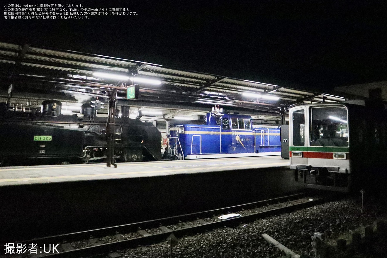 【東武】C11-325が有火状態で野岩鉄道・会津鉄道方面へ試運転の拡大写真