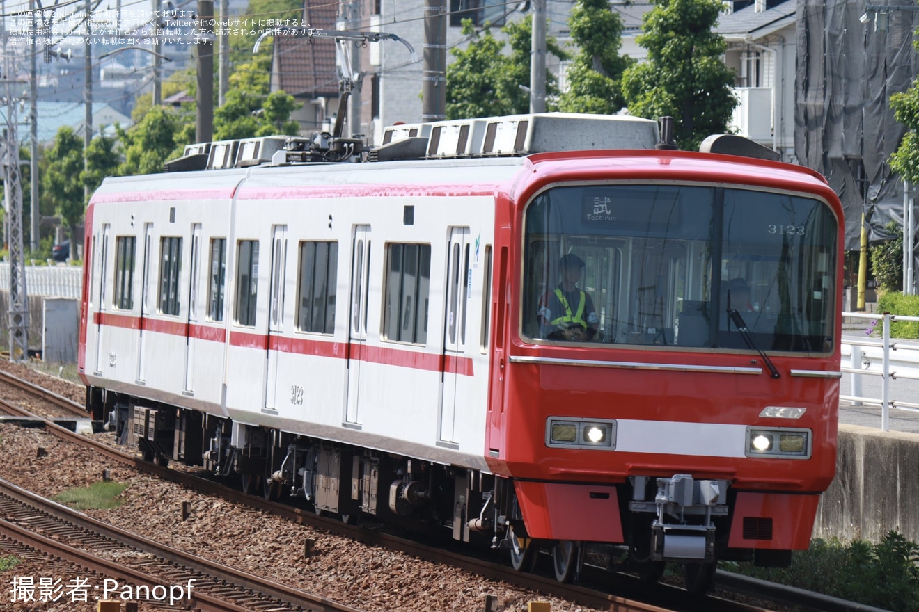 【名鉄】3100系3123F舞木検査場出場試運転の拡大写真