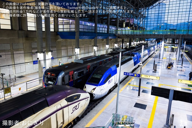 【Korail】KTX+SRT併結試運転が実施を不明で撮影した写真