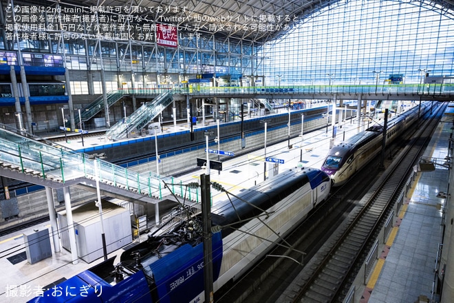 【Korail】KTX+SRT併結試運転が実施を不明で撮影した写真