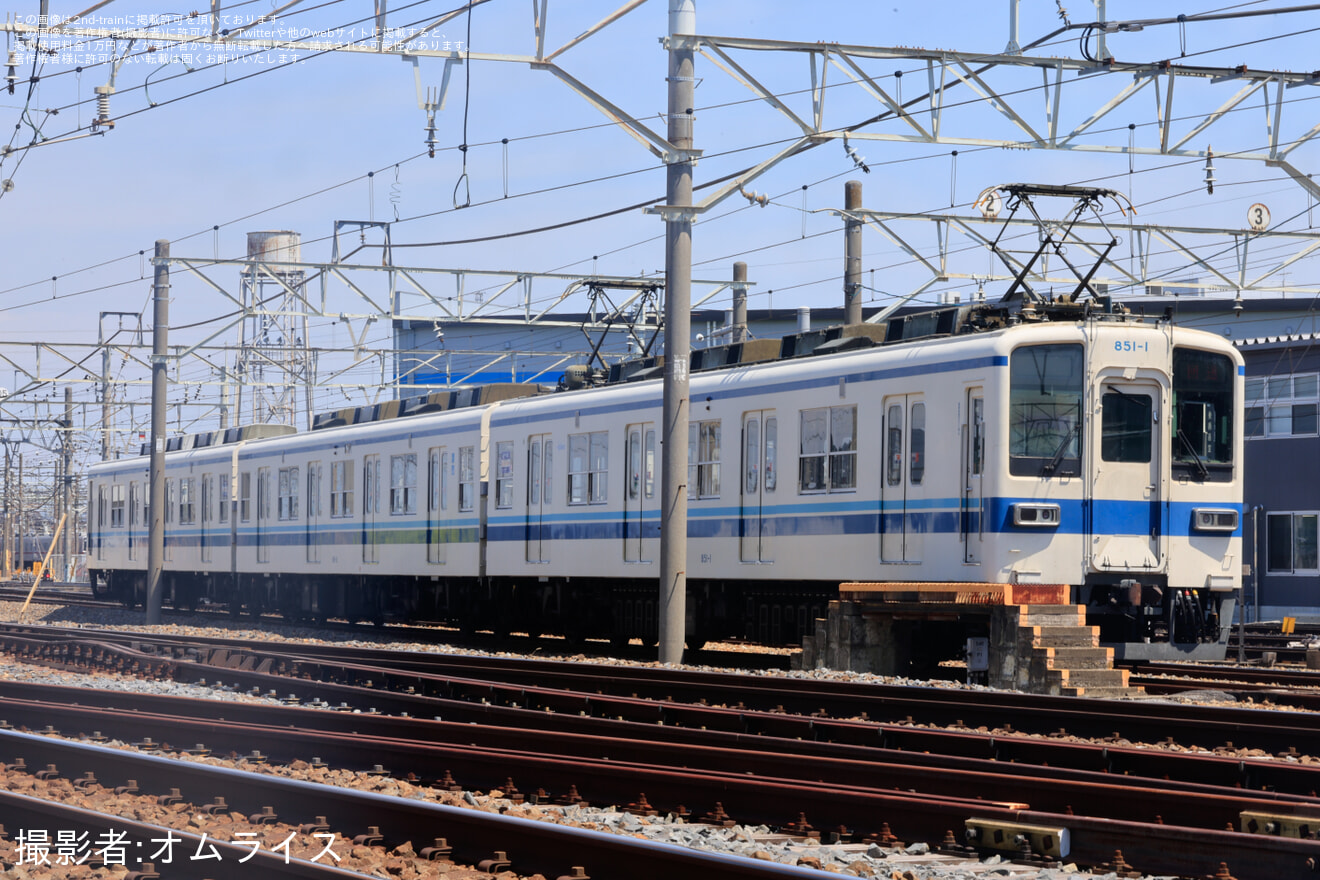 【東武】850型851F 廃車回送の拡大写真