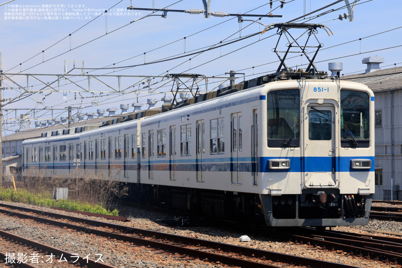 【東武】850型851F 廃車回送の拡大写真