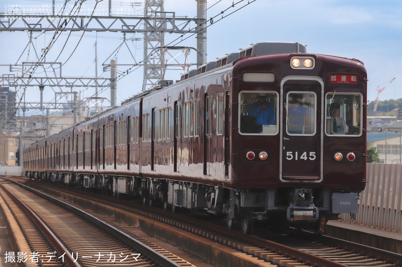 【阪急】5100系5104F(5104×8R) 工場出場試運転の拡大写真