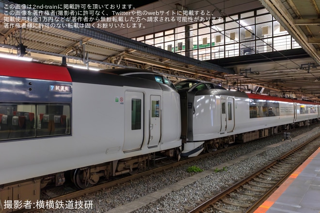【JR東】E259系クラNe019編成+クラNe002編成が横須賀線 品川～逗子間で試運転を不明で撮影した写真