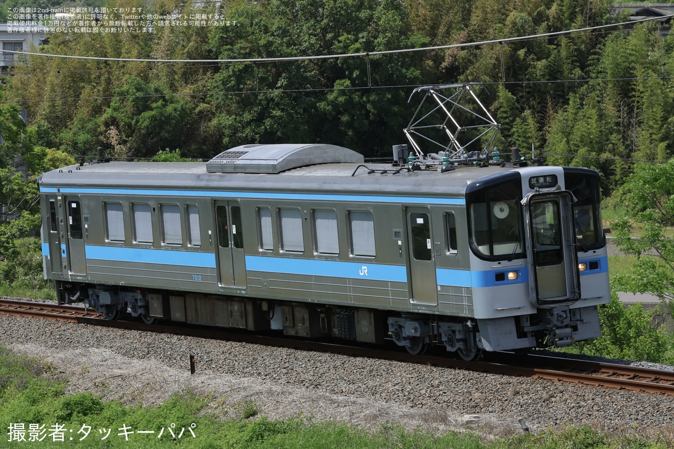 【JR四】7000系7012号車 多度津工場出場試運転の拡大写真