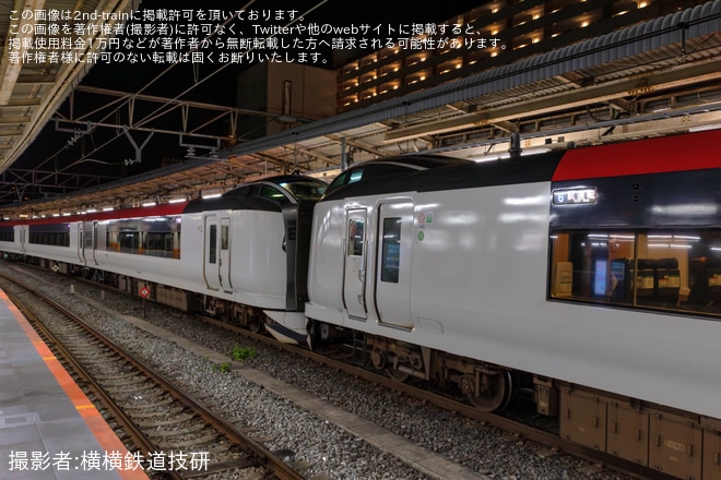 【JR東】E259系クラNe019編成+クラNe002編成が横須賀線 品川～逗子間で試運転を不明で撮影した写真