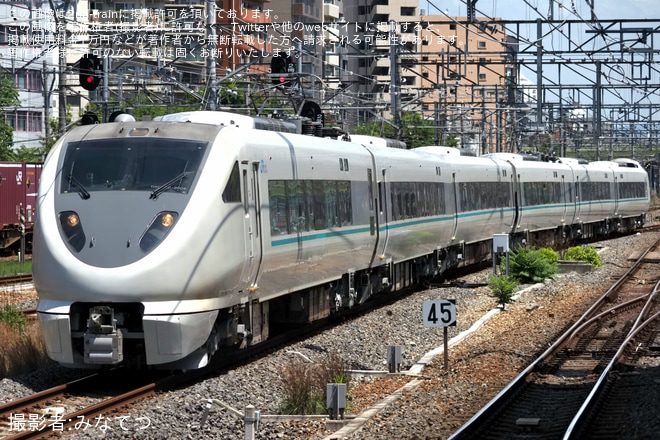 【JR西】289系J02(HD602)編成を使用した台車枠応力測定走行試験（1枚目）