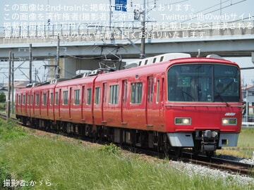 【名鉄】貸切列車「ヴェルブリッツ号」系統板を取り付けて運行