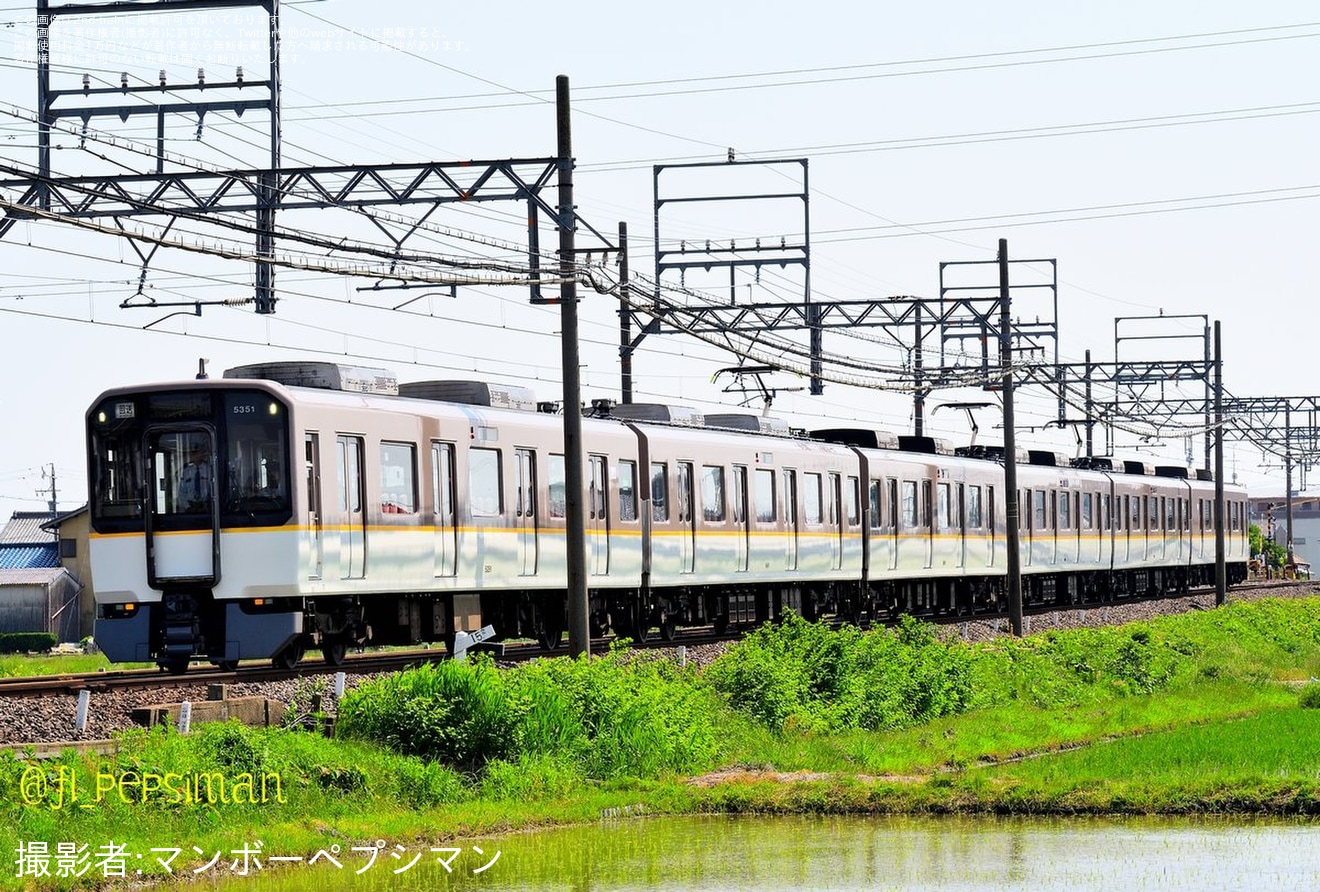 【近鉄】5820系DF51が富吉撮影会へ送り込み回送(名古屋線へ貴重な入線）の拡大写真