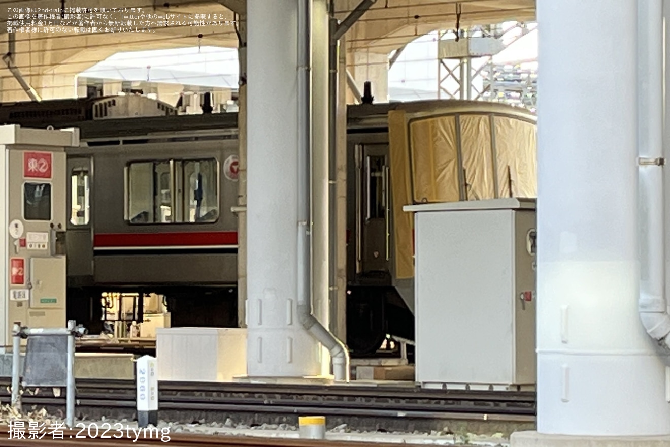 【東急】3000系3110Fの前面養生が始まる、新塗装への変更かの拡大写真