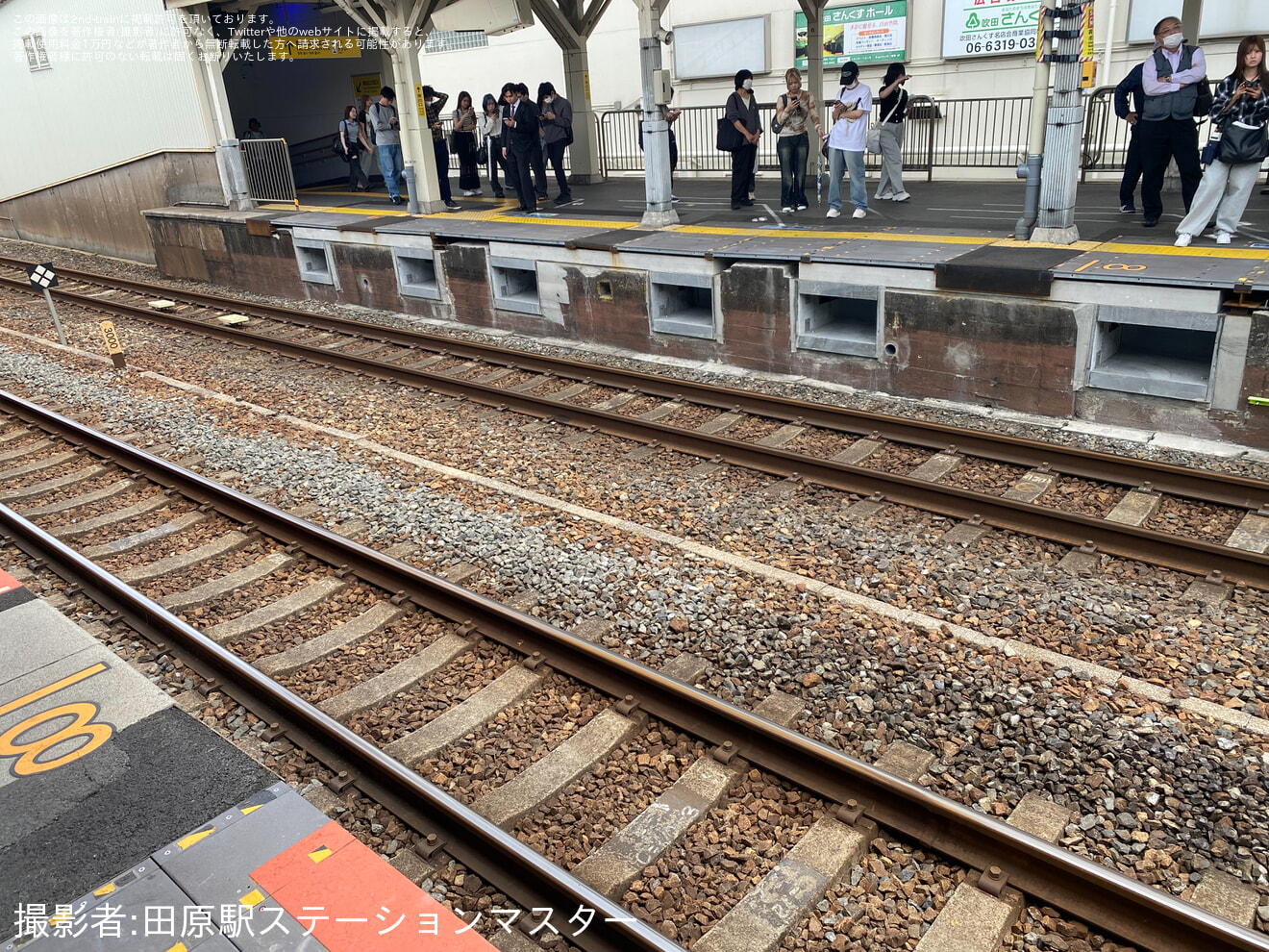 【JR西】吹田駅停車位置目標移動されるの拡大写真