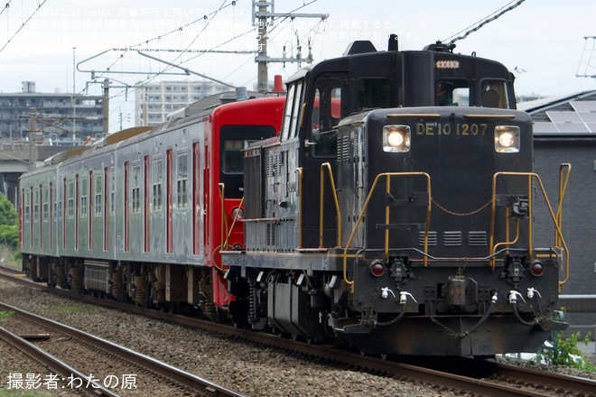 【JR九】103系E13編成小倉総合車両センター出場を不明で撮影した写真