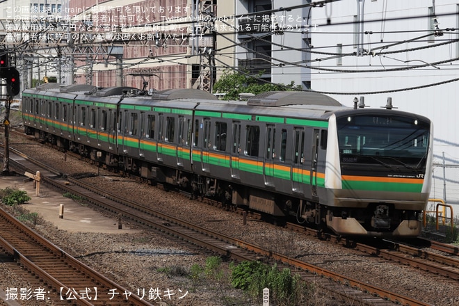 【JR東】E233系ヤマU231編成 東京総合車両センター入場回送を池袋〜目白間で撮影した写真