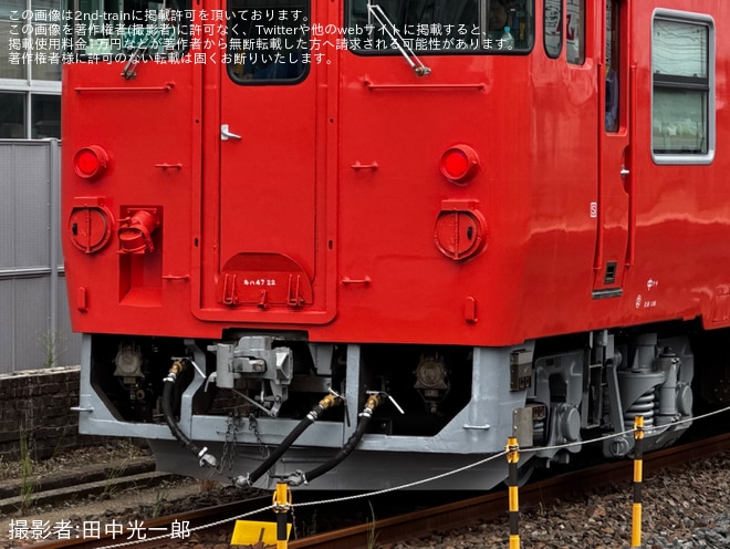 【JR西】キハ47-22が下関総合車両所本所構内試運転を不明で撮影した写真