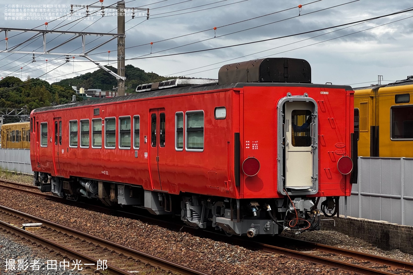 【JR西】キハ47-22が下関総合車両所本所構内試運転の拡大写真