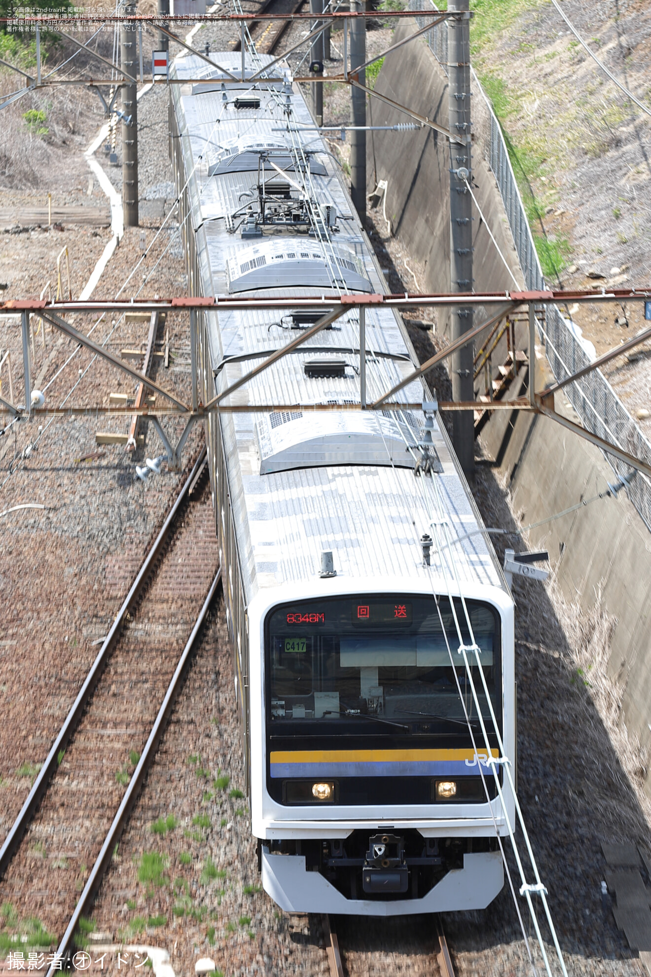 【JR東】209系2100番台C417編成大宮総合車両センター出場回送の拡大写真
