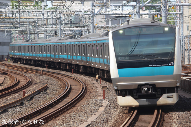 【JR東】京浜東北線線路工事に伴う臨時運行を不明で撮影した写真