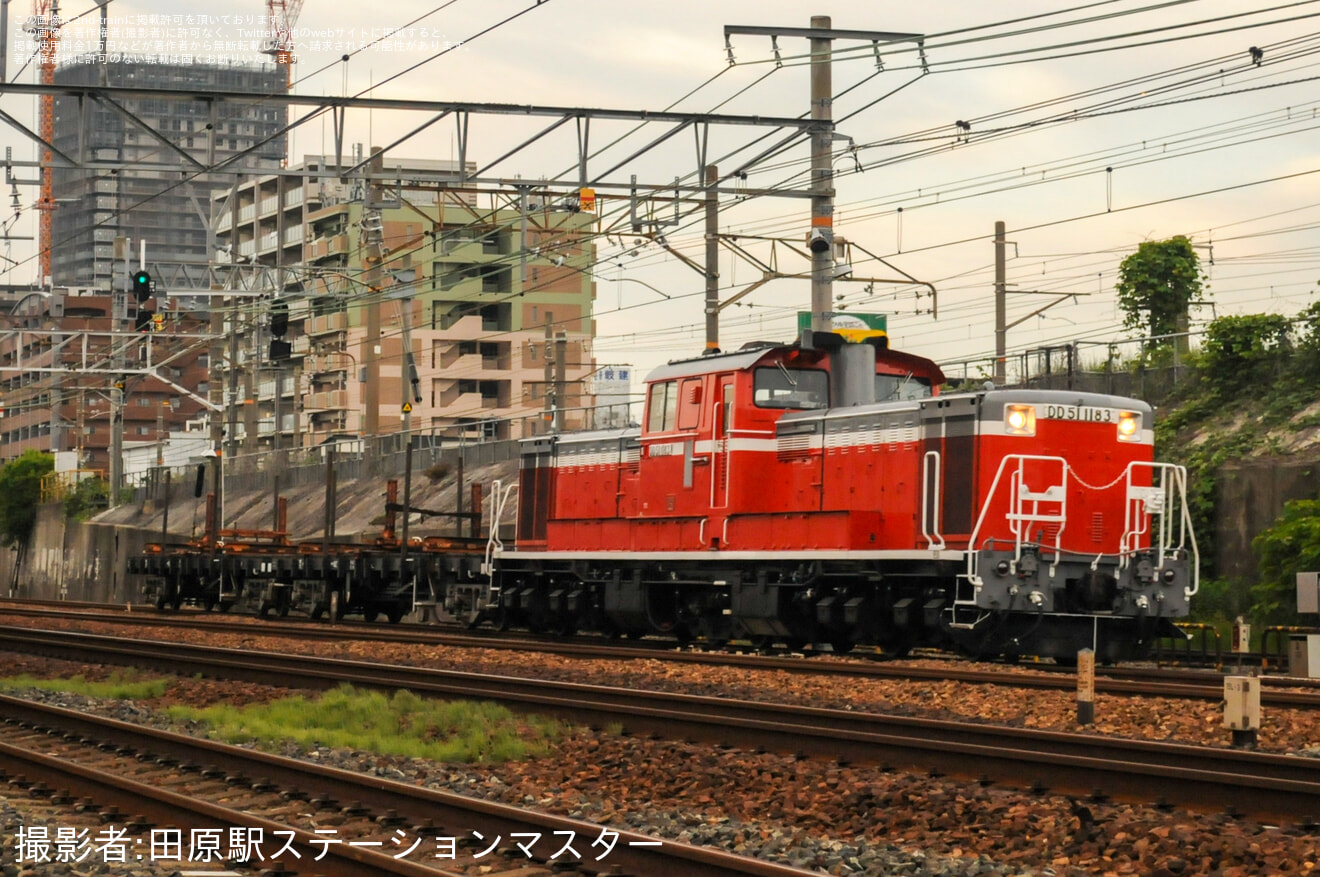 【JR西】DD51-1183牽引鳳工臨返空運転の拡大写真