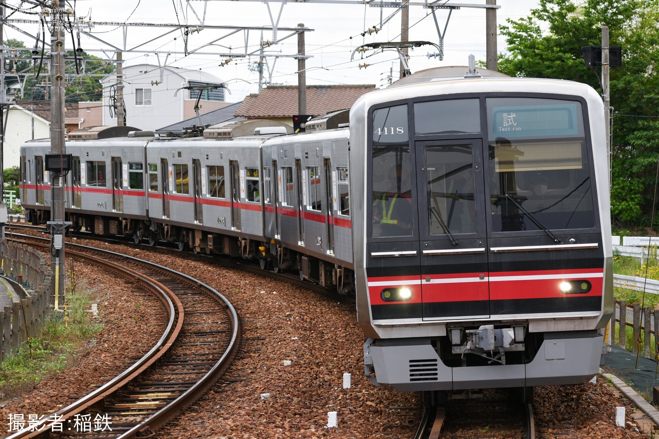 【名鉄】4000系4018F 尾張旭検車支区出場試運転の拡大写真